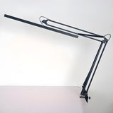 Stylish Adjustable Black Linear Metal Bedside Table Lamp Image - 12