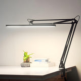 Stylish Adjustable Black Linear Metal Bedside Table Lamp Image - 13