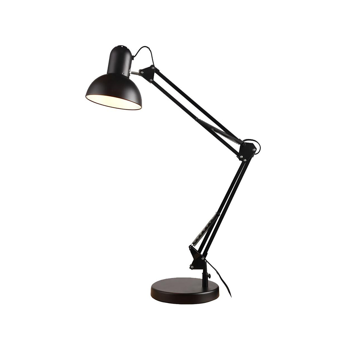 Stylish Adjustable Black Macaron Metal Table Lamp Image - 11