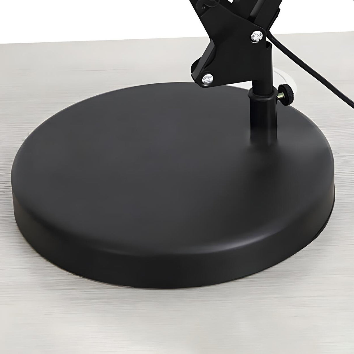 Stylish Adjustable Black Macaron Metal Table Lamp Image - 15