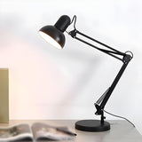 Stylish Adjustable Black Macaron Metal Table Lamp Image - 18