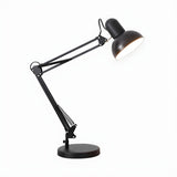 Stylish Adjustable Black Macaron Metal Table Lamp Image - 8