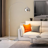 Stylish Adjustable Chrome Dome and Arc Floor Lamp Image - 15