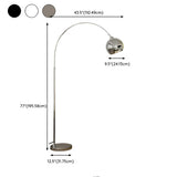 Stylish Adjustable Chrome Dome and Arc Floor Lamp #size