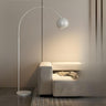 Stylish Adjustable Chrome Dome and Arc Floor Lamp Image - 3