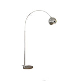 Stylish Adjustable Chrome Dome and Arc Floor Lamp Image - 8