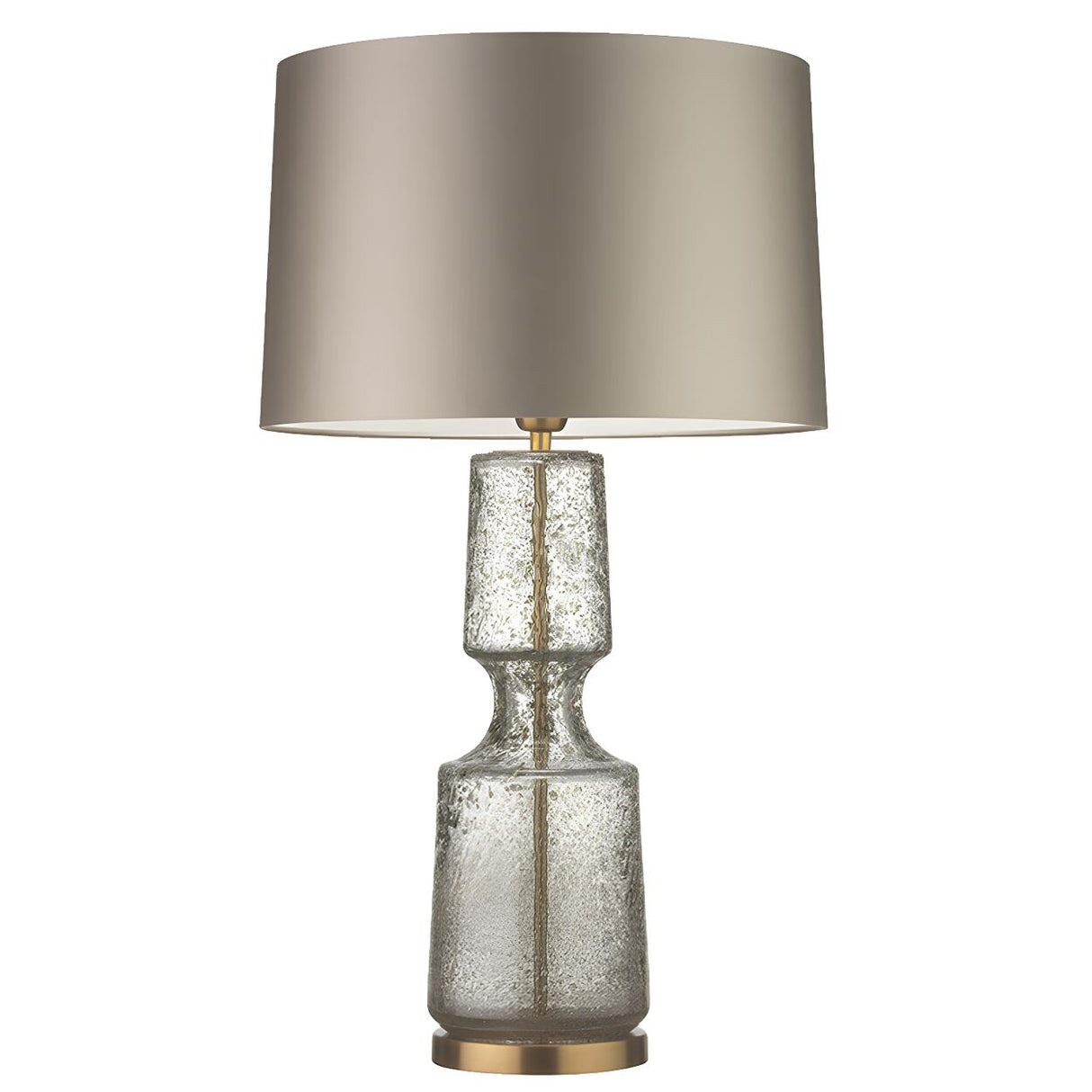 Stylish Barrel Shade Glass Textured Base Table Lamp Image - 3