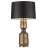 Stylish Barrel Shade Glass Textured Base Table Lamp Image - 5