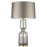 Stylish Barrel Shade Glass Textured Base Table Lamp Image - 8