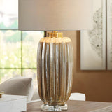 Stylish Bedroom Fabric Shade Ceramic Modern Table Lamp Image - 4