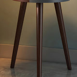 Stylish Bedside Globe Floor Lamp with Integrated Table Image - 9