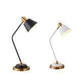 Stylish Bell Shade Bend Arm Small Study Table Lamp Image - 7