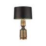 Stylish Black Barrel Fabric Gold Glass Base Table Lamp Image - 8