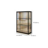 Stylish Black Clear Glass Adjustable Display Cabinet #size