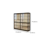 Stylish Black Clear Glass Adjustable Display Cabinet Image - 30