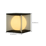 Stylish Black Cube Ball Decor Metal Outdoor Post Light Image - 16