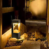 Stylish Black Hollow Geometric LED Outdoor Path Lamp Image - 12