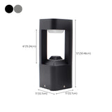 Stylish Black Hollow Geometric LED Outdoor Path Lamp #size