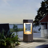 Stylish Black Hollow Geometric LED Outdoor Path Lamp Image - 4