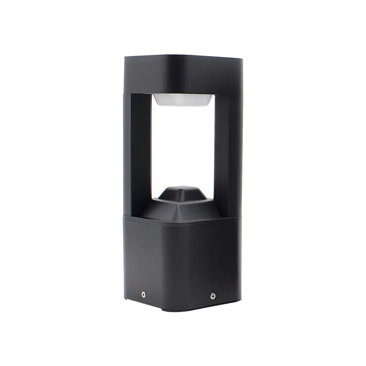 Stylish Black Hollow Geometric LED Outdoor Path Lamp Image - 7