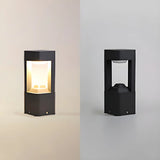 Stylish Black Hollow Geometric LED Outdoor Path Lamp Image - 8