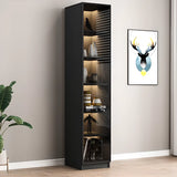 Stylish Black Metal Large Multi-Shelf Display Cabinet Image - 2