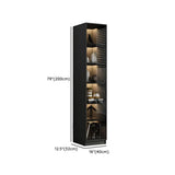 Stylish Black Metal Large Multi-Shelf Display Cabinet #size