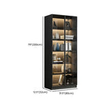 Stylish Black Metal Large Multi-Shelf Display Cabinet Image - 32