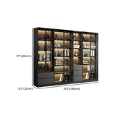 Stylish Black Metal Large Multi-Shelf Display Cabinet Image - 43