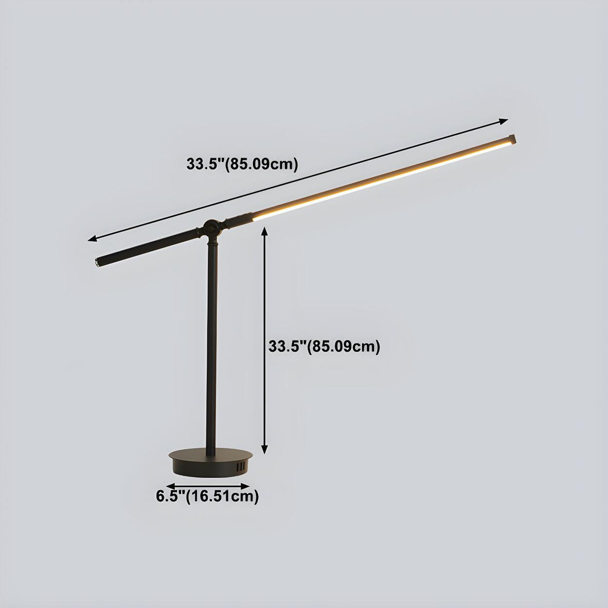 Stylish Black Modern Linear Metal Bedroom Table Lamp 