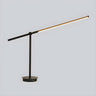 Stylish Black Modern Linear Metal Bedroom Table Lamp Image - 7