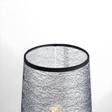 Stylish Black Plug-In Barrel Fabric Shade Table Lamp Image - 8