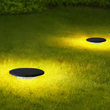 Stylish Black Round LED Atmosphere Outdoor Floor Lamp Image - 10