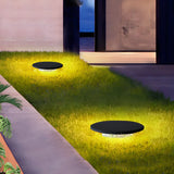 Stylish Black Round LED Atmosphere Outdoor Floor Lamp Image - 9