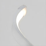 Stylish Black Spiral Metal LED Bedroom Table Lamp Image - 16