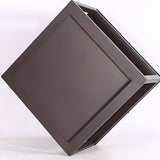 Stylish Bronze Finish Metal Square Outdoor Post Lamp Image - 11