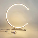 Stylish C Shape Circular LED Bedside Metal Table Lamp Image - 10