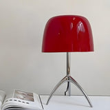 Stylish Chrome Tripod White Glass Shade Table Lamp Image - 17