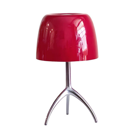 Stylish Chrome Tripod White Glass Shade Table Lamp Image - 2