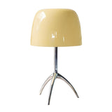 Stylish Chrome Tripod White Glass Shade Table Lamp Image - 8