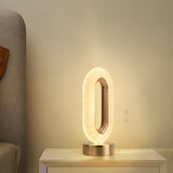 Stylish Circular Clear Shade LED Decorative Table Lamp Image - 11