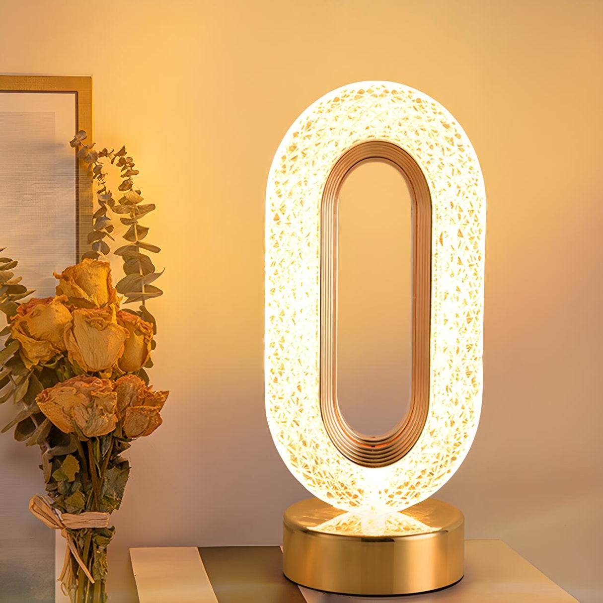 Stylish Circular Clear Shade LED Decorative Table Lamp Image - 16