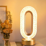 Stylish Circular Clear Shade LED Decorative Table Lamp Image - 16