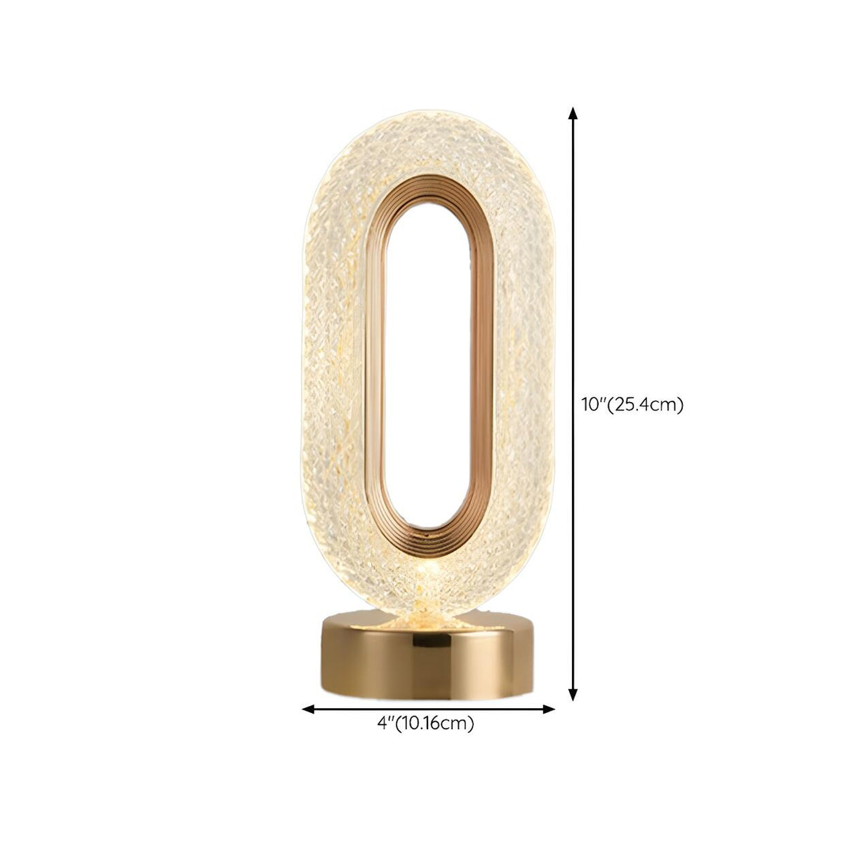 Stylish Circular Clear Shade LED Decorative Table Lamp 