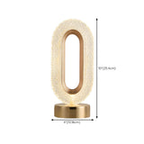 Stylish Circular Clear Shade LED Decorative Table Lamp #size