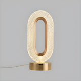 Stylish Circular Clear Shade LED Decorative Table Lamp Image - 2