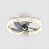 Stylish Circular Flush Mount Ceiling Fan with Light Image - 13