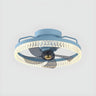 Stylish Circular Flush Mount Ceiling Fan with Light Image - 15