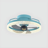 Stylish Circular Flush Mount Ceiling Fan with Light Image - 17