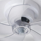 Stylish Clear 5-Blade Round Crystal Ceiling Fan Light Image - 10